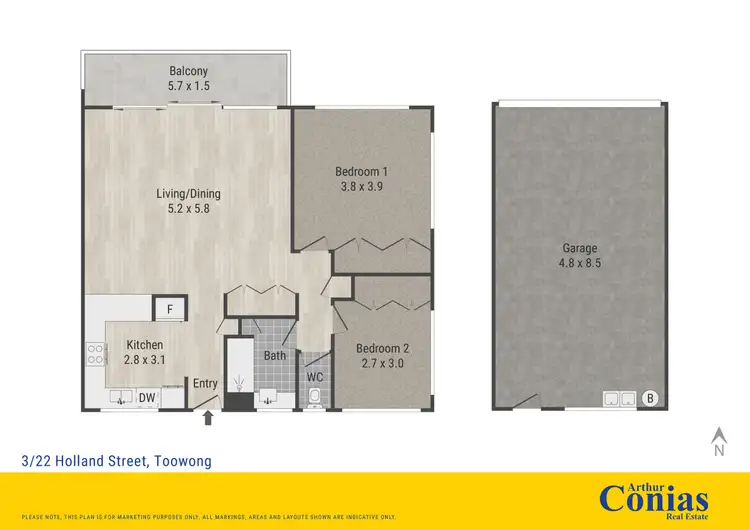 Floorplan of Homely unit listing, 3/22 Holland Street, Toowong QLD 4066