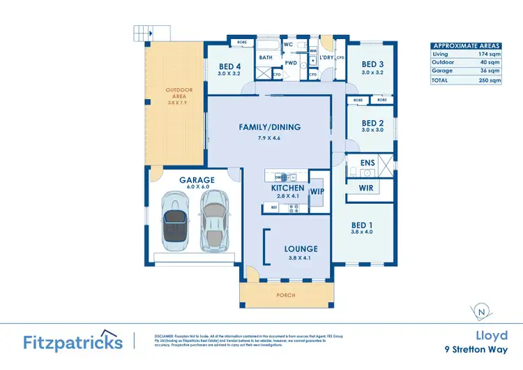 Floorplan of Homely house listing, 9 Stretton Way, Lloyd NSW 2650