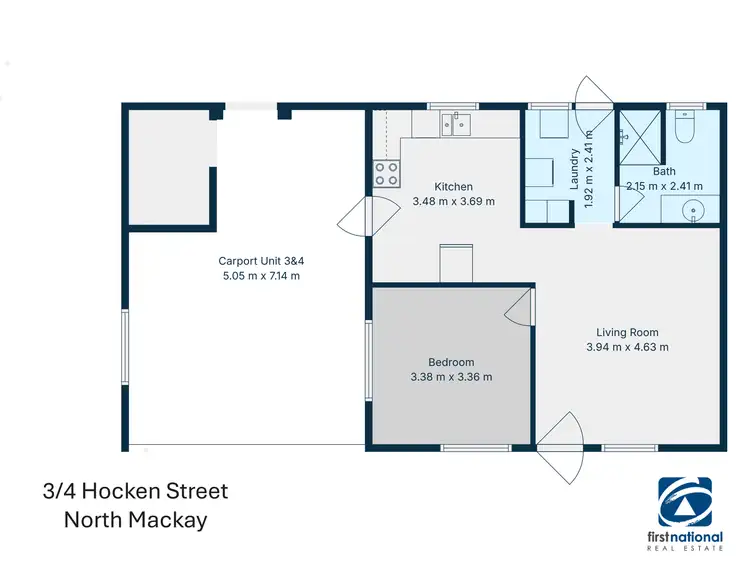 Floorplan of Homely unit listing, 3/4 Hocken Street, North Mackay QLD 4740