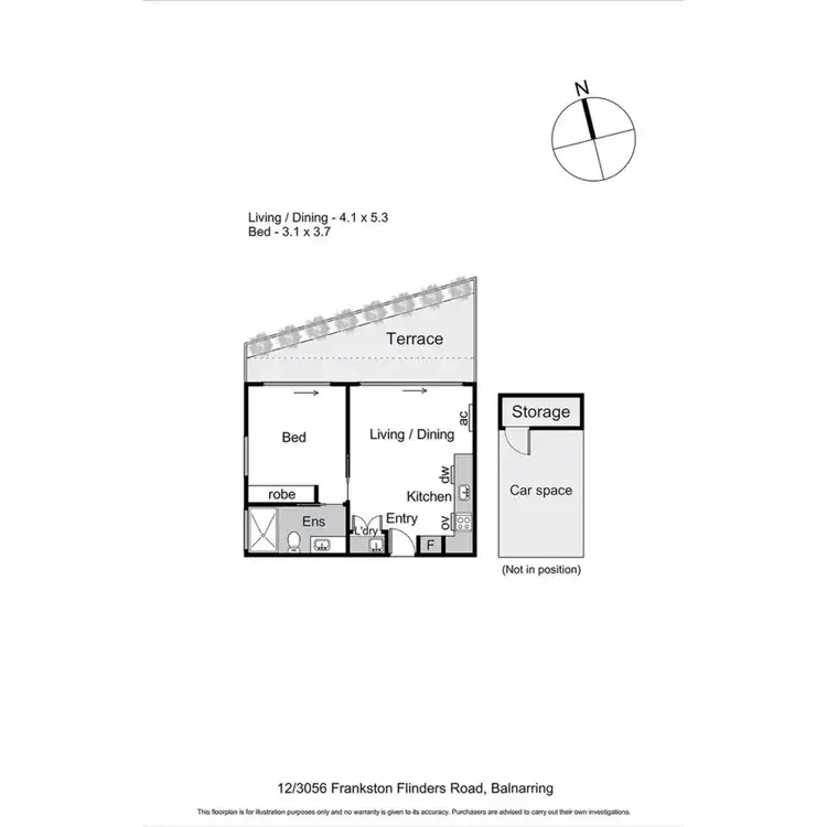 Floorplan of Homely apartment listing, 12/3056 Frankston Flinders Road, Balnarring VIC 3926