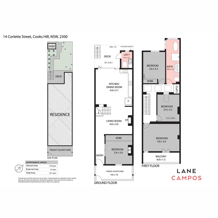 Floorplan of Homely house listing, 14 Corlette Street, Cooks Hill NSW 2300