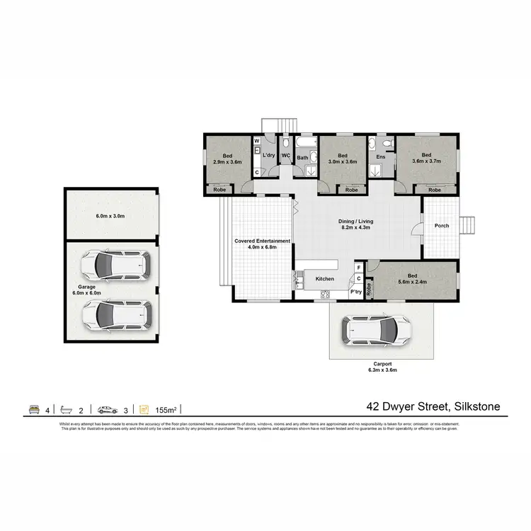 Floorplan of Homely house listing, 42 Dwyer Street, Silkstone QLD 4304