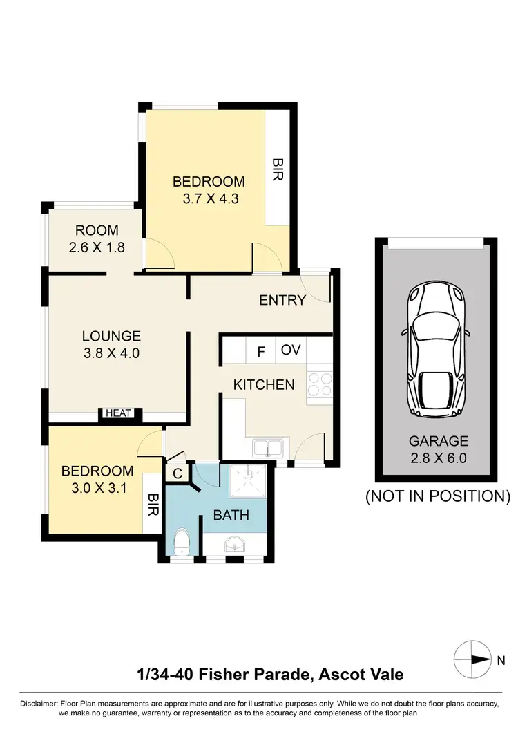 Floorplan of Homely apartment listing, 1/34-40 Fisher Parade, Ascot Vale VIC 3032