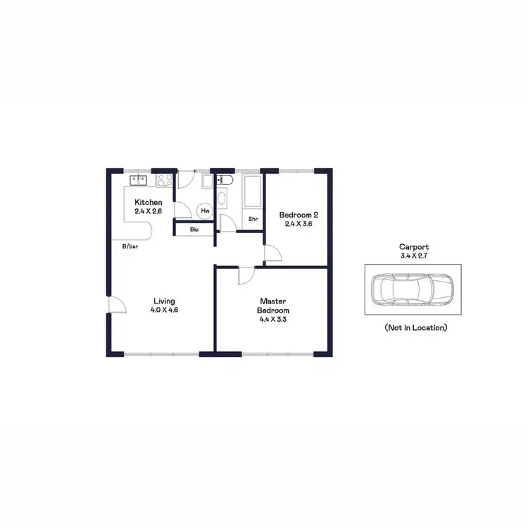 Floorplan of Homely unit listing, 3/113 Military Road, Tennyson SA 5022