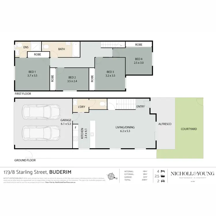 Floorplan of Homely townhouse listing, 173/8 Starling Street, Buderim QLD 4556