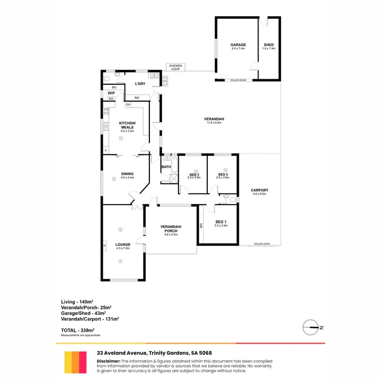 Floorplan of Homely house listing, 33 Aveland Avenue, Trinity Gardens SA 5068