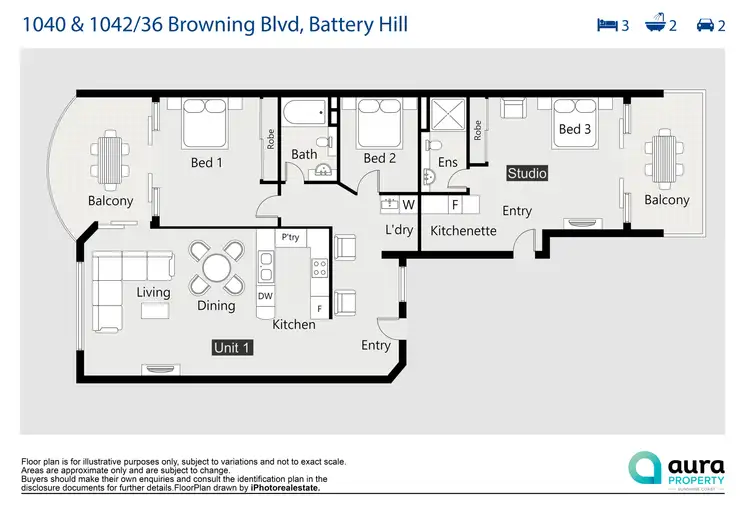 Floorplan of Homely unit listing, 1040/36 Browning Boulevard, Battery Hill QLD 4551