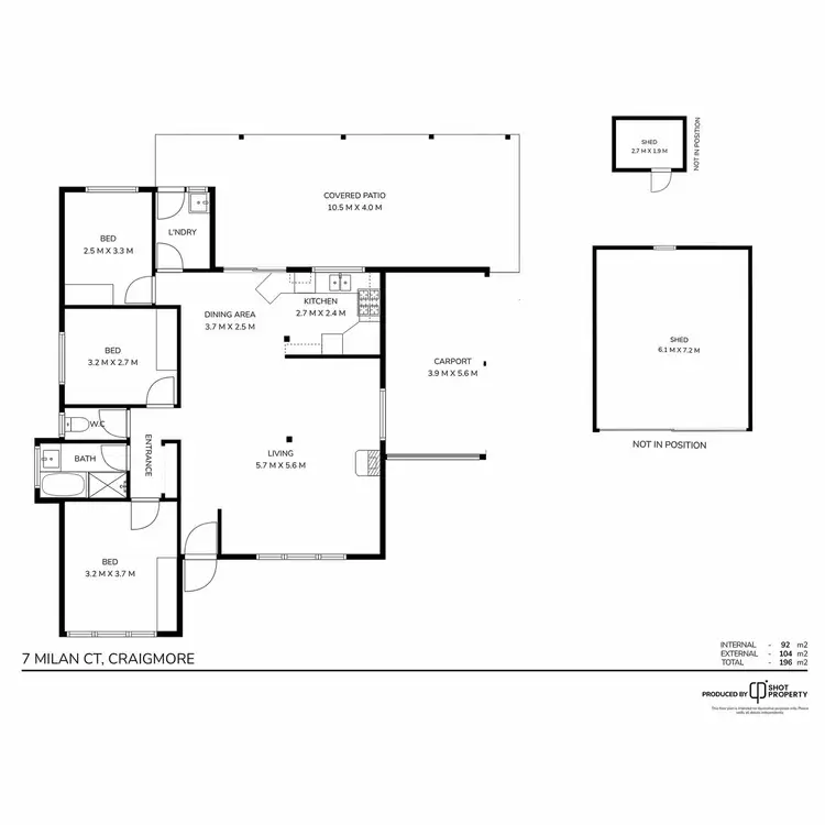 Floorplan of Homely house listing, 7 Milan Court, Craigmore SA 5114