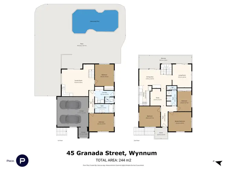 Floorplan of Homely house listing, 45 Granada Street, Wynnum QLD 4178
