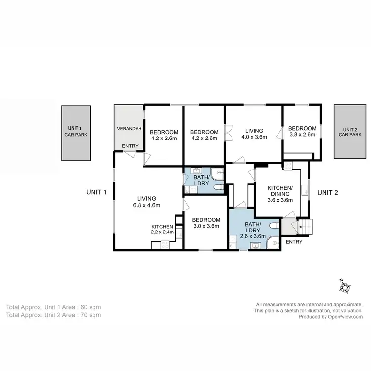 Floorplan of Homely unit listing, 1/67 Giblin Street, Lenah Valley TAS 7008