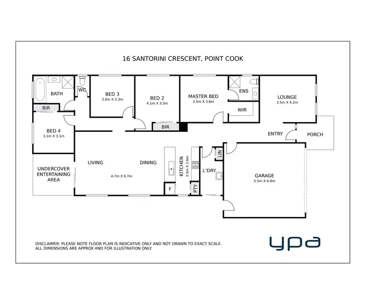 Floorplan of Homely house listing, 16 Santorini Crescent, Point Cook VIC 3030