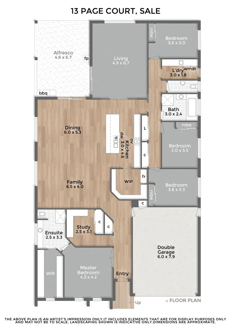 Floorplan of Homely house listing, 13 Page Court, Sale VIC 3850
