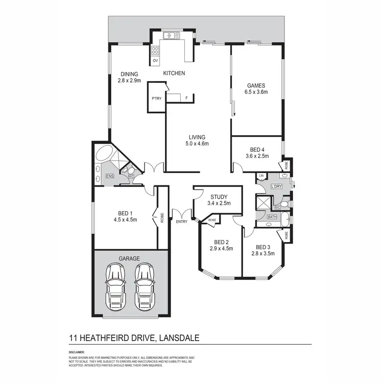 Floorplan of Homely house listing, 11 Heathfield Drive, Landsdale WA 6065