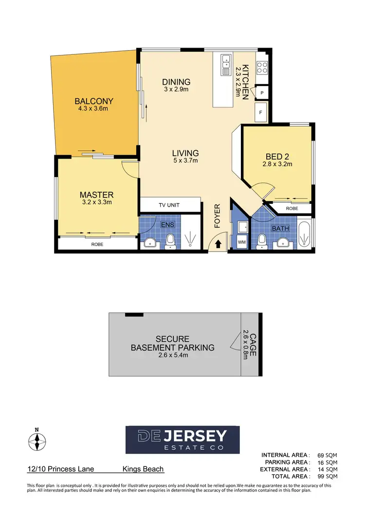 Floorplan of Homely unit listing, 12/10 Princess Lane, Kings Beach QLD 4551