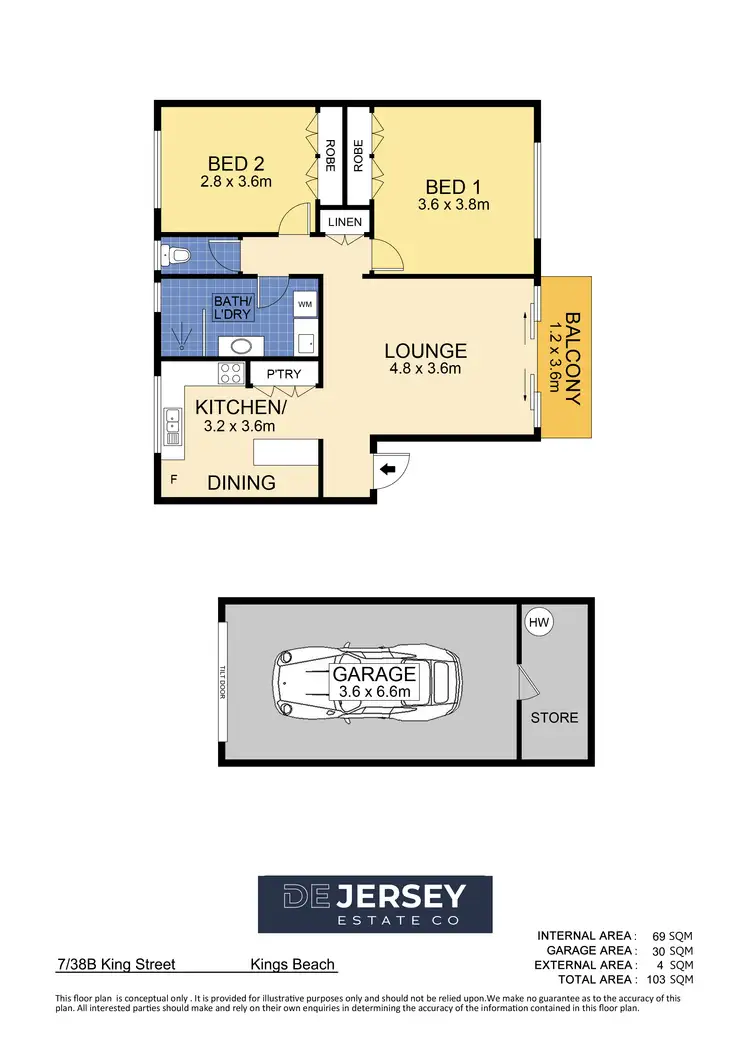 Floorplan of Homely unit listing, 7/38b King Street, Kings Beach QLD 4551