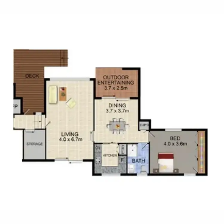 Floorplan of Homely unit listing, 1 Evans Court, Mount Ommaney QLD 4074