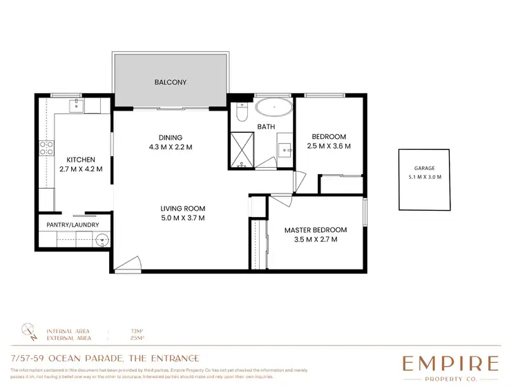 Floorplan of Homely apartment listing, 7/57-59 Ocean Parade, The Entrance NSW 2261