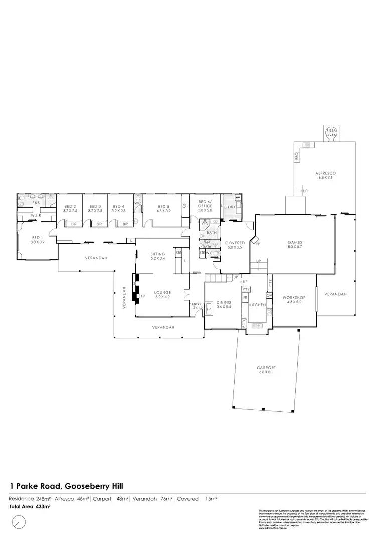 Floorplan of Homely house listing, 1 Parke Road, Gooseberry Hill WA 6076