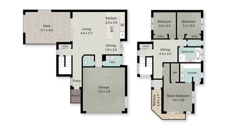 Floorplan of Homely semi-detached listing, 66 Heeb Street, Bundall QLD 4217