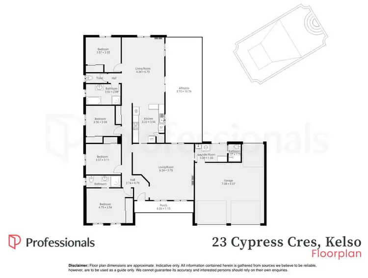 Floorplan of Homely house listing, 23 Cypress Crescent, Kelso NSW 2795