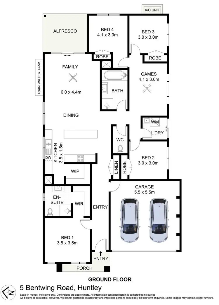 Floorplan of Homely house listing, 5 Bentwing Road, Huntley NSW 2530