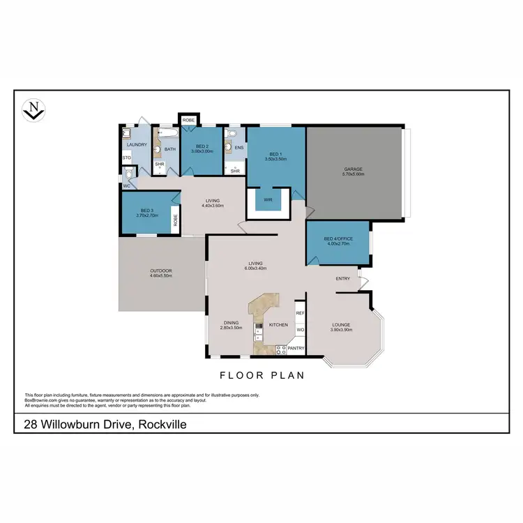 Floorplan of Homely house listing, 28 Willowburn Drive,, Rockville QLD 4350
