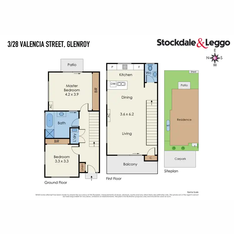 Floorplan of Homely townhouse listing, 3/28 Valencia Street, Glenroy VIC 3046