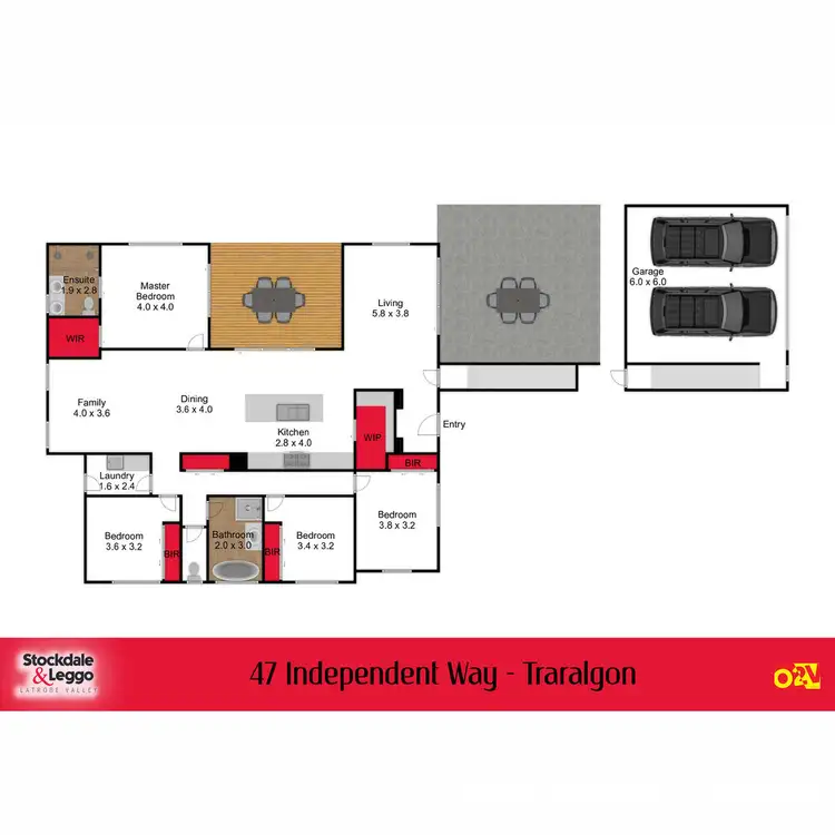 Floorplan of Homely house listing, 47 Independent Way, Traralgon VIC 3844