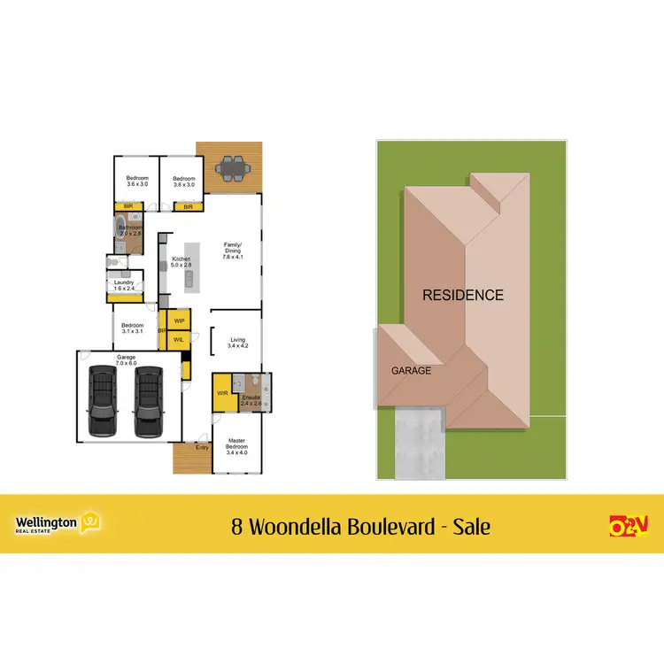 Floorplan of Homely house listing, 8 Woondella Boulevard, Sale VIC 3850