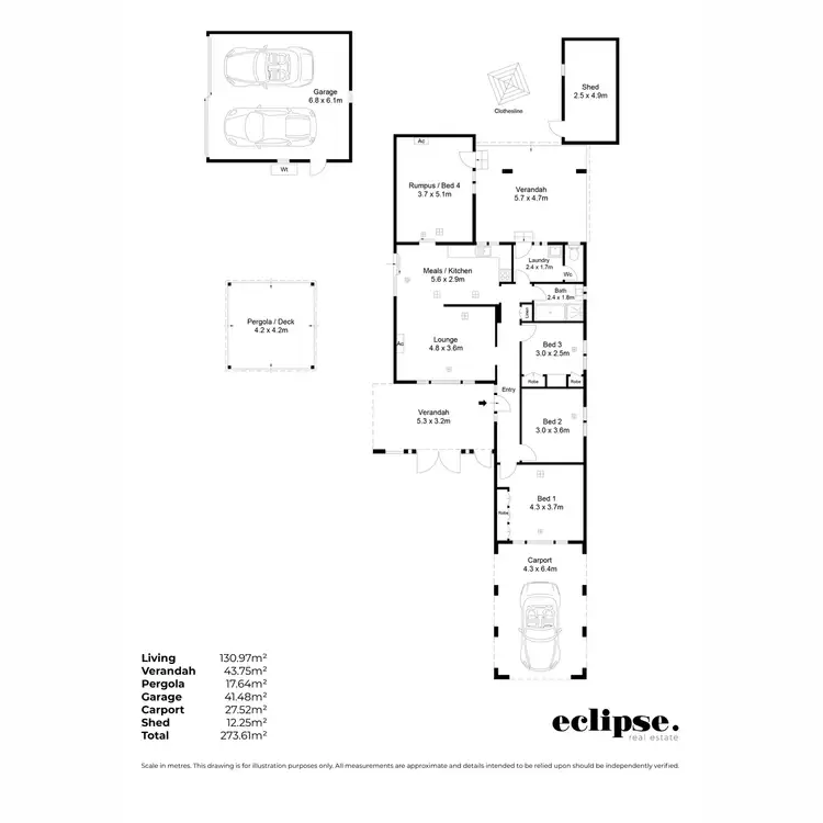 Floorplan of Homely house listing, 9 Farm Drive, Redwood Park SA 5097