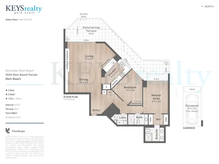 Floorplan of Homely apartment listing, 2/3554 Main Beach Parade, Main Beach QLD 4217