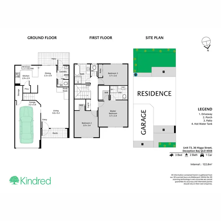 Floorplan of Homely townhouse listing, 73/36 Higgs Street, Deception Bay QLD 4508