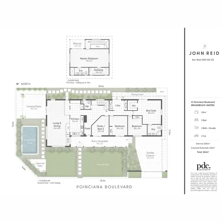 Floorplan of Homely house listing, 12 Poinciana Boulevard, Broadbeach Waters QLD 4218
