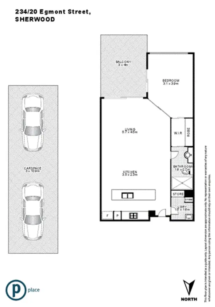 Floorplan of Homely unit listing, 234/20 Egmont Street, Sherwood QLD 4075