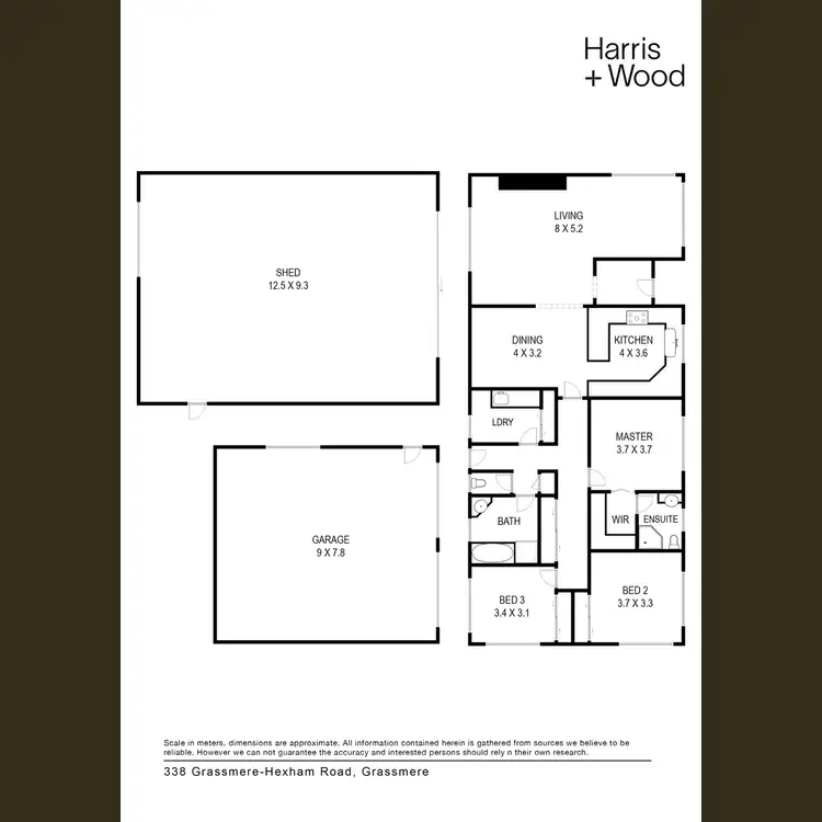 Floorplan of Homely house listing, 338 Grassmere-Hexham Road, Grassmere VIC 3281