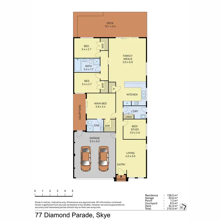Floorplan of Homely house listing, 77 Diamond Parade, Skye VIC 3977