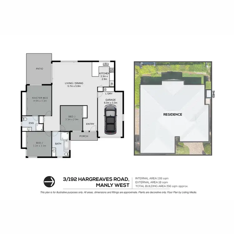 Floorplan of Homely townhouse listing, 3/192 Hargreaves Road, Manly West QLD 4179