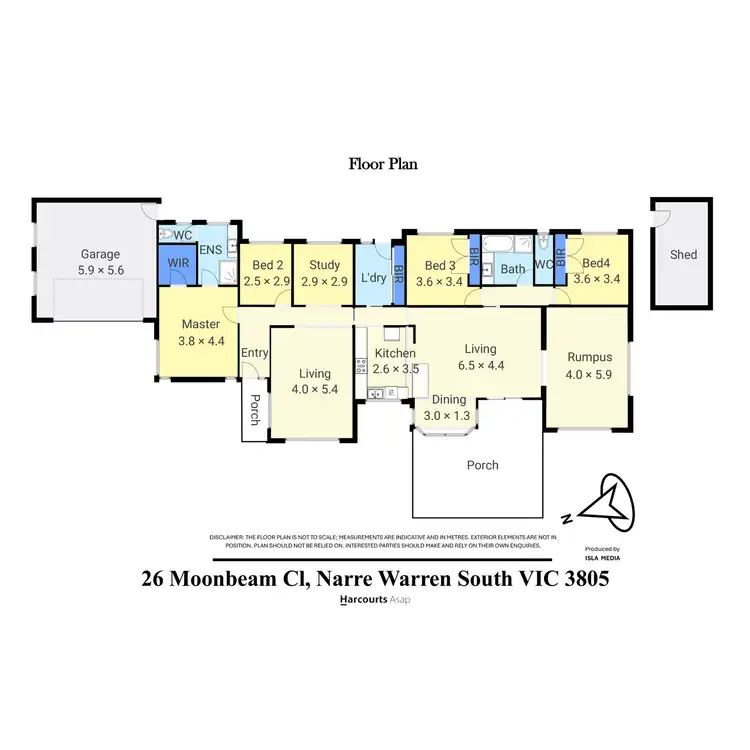 Floorplan of Homely house listing, 26 Moonbeam Close, Narre Warren South VIC 3805