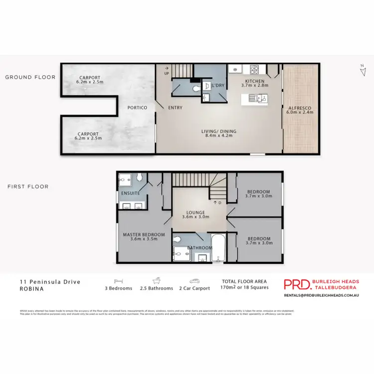Floorplan of Homely house listing, 11 Peninsula Drive, Robina QLD 4226