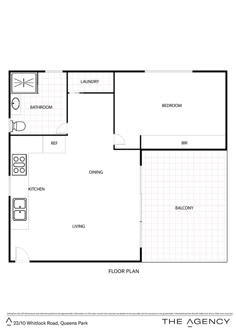Floorplan of Homely apartment listing, 23/10 Whitlock Road, Queens Park WA 6107