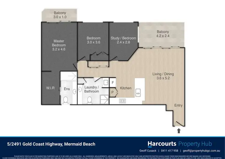 Floorplan of Homely unit listing, 5/2491 Gold Coast Highway, Mermaid Beach QLD 4218