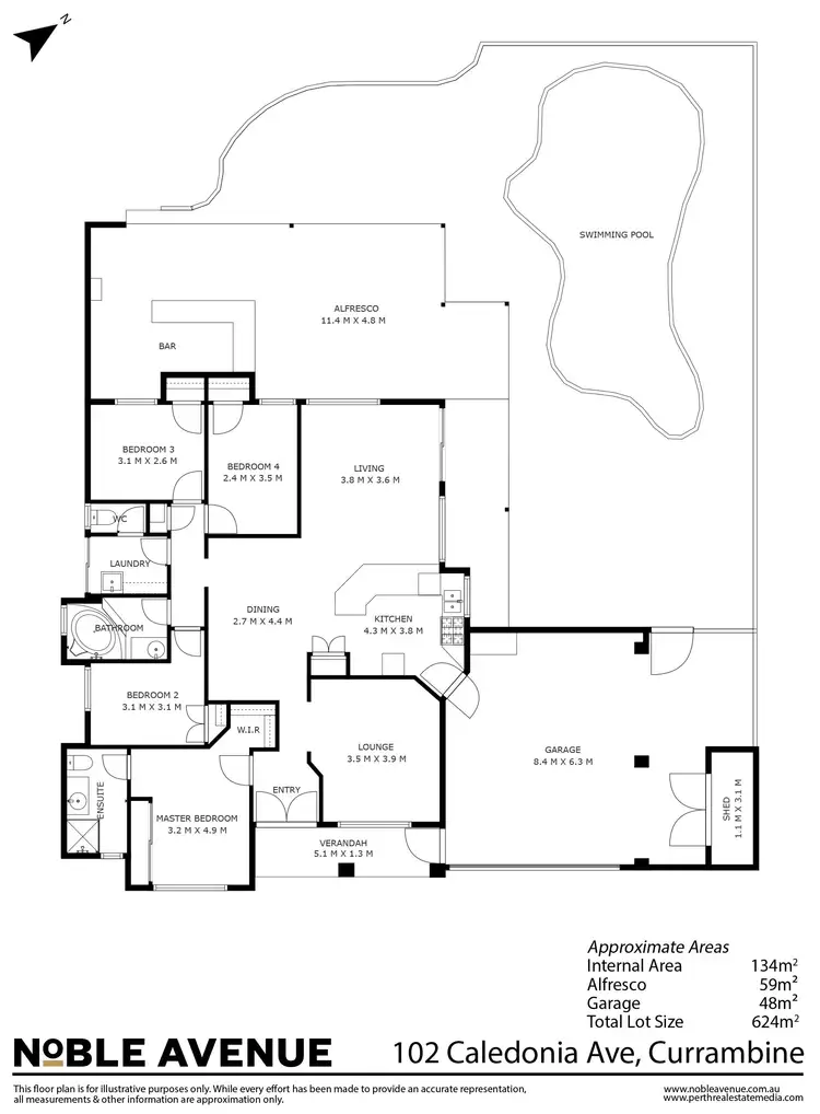 Floorplan of Homely house listing, 102 Caledonia Avenue, Currambine WA 6028