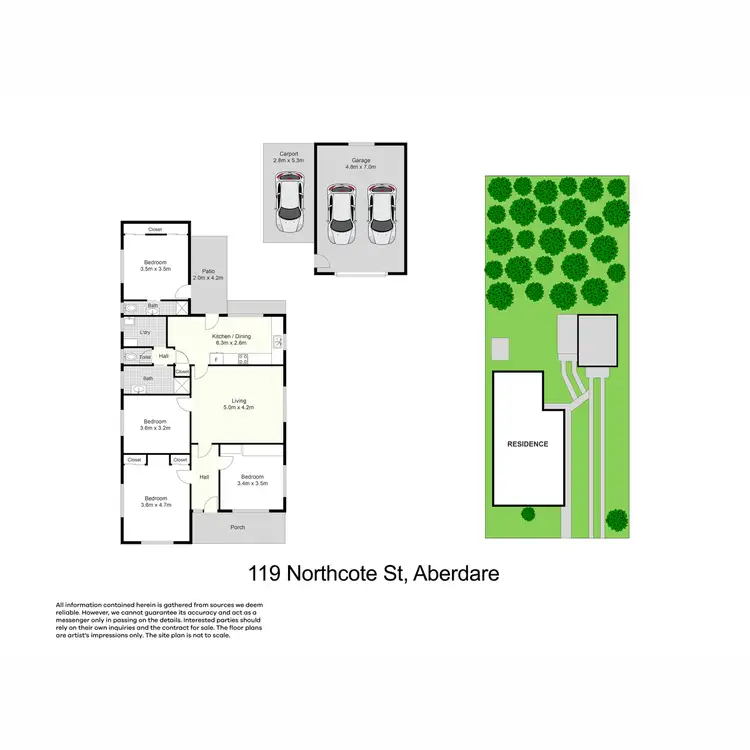 Floorplan of Homely house listing, 119 Northcote Street, Aberdare NSW 2325