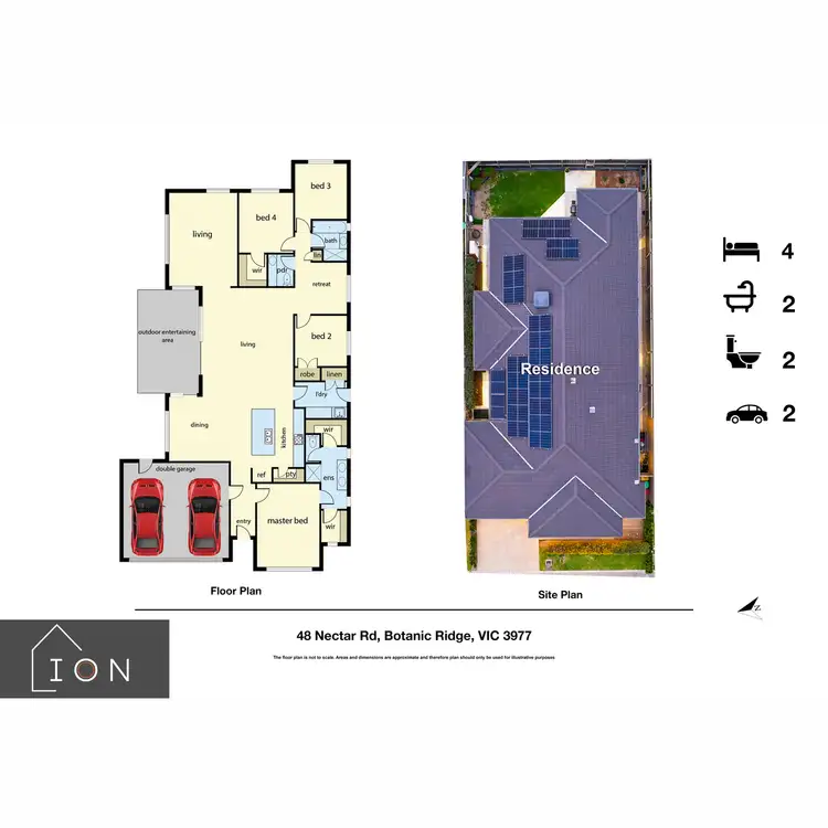 Floorplan of Homely house listing, 48 Nectar Road, Botanic Ridge VIC 3977