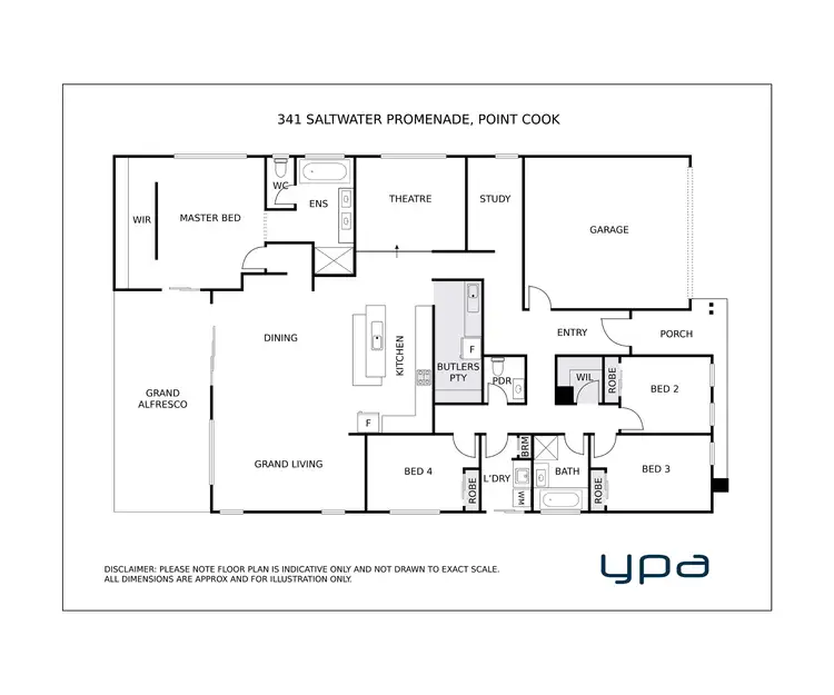 Floorplan of Homely house listing, 341 Saltwater Promenade, Point Cook VIC 3030