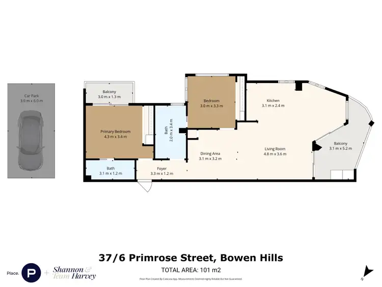 Floorplan of Homely unit listing, 37/6 Primrose Street, Bowen Hills QLD 4006