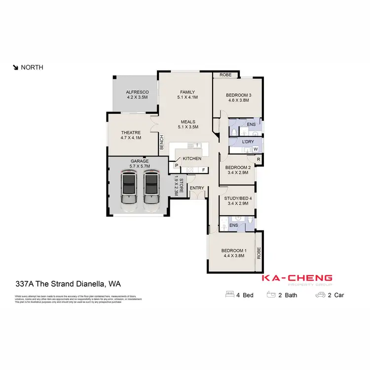 Floorplan of Homely house listing, 337A The Strand, Dianella WA 6059