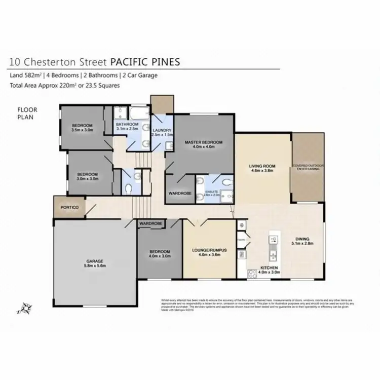Floorplan of Homely house listing, 10 Chesterton Street, Pacific Pines QLD 4211