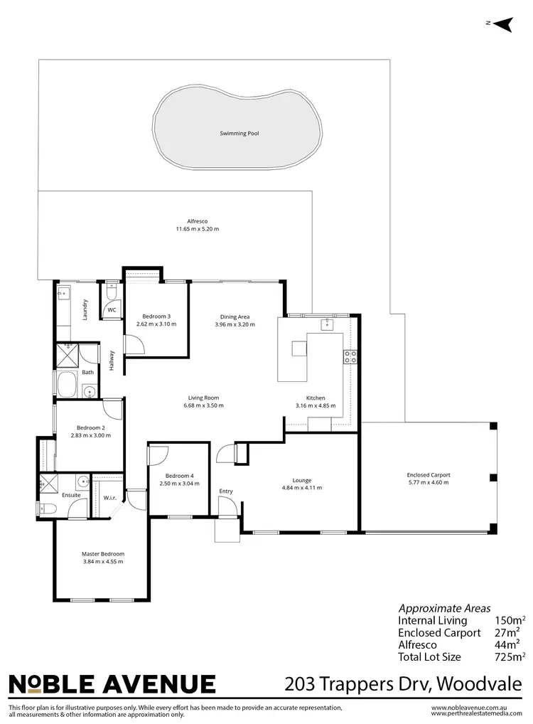 Floorplan of Homely house listing, 203 Trappers Drive, Woodvale WA 6026
