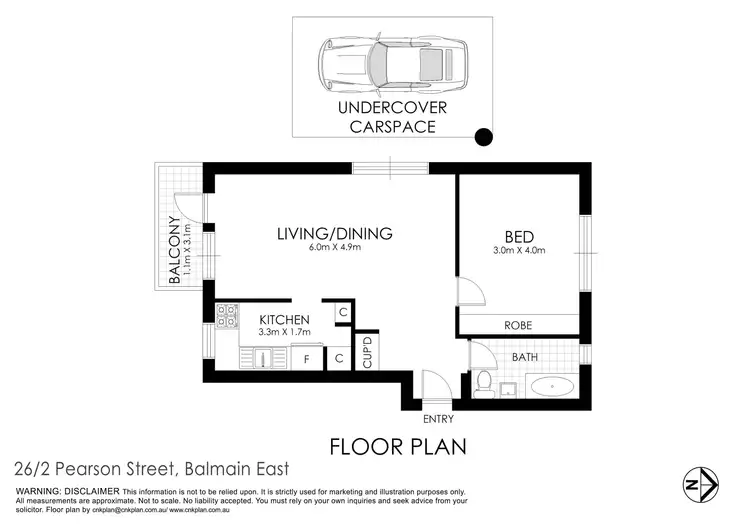 Floorplan of Homely apartment listing, 26/2 Pearson Street, Balmain East NSW 2041